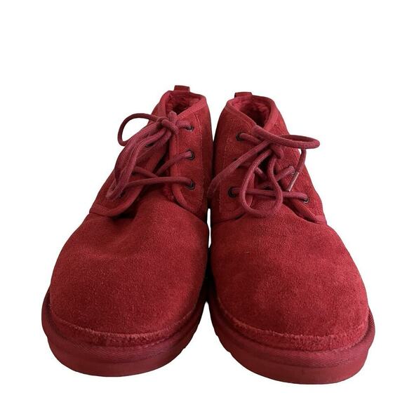 UGG Mens Suede Lace Up‎ Chukka Boots Size 12 Neumel Red Sherling Lined main image 11